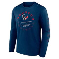 Houston Texans Stat Sheet Long Sleeve T-Shirt - Navy T-shirts