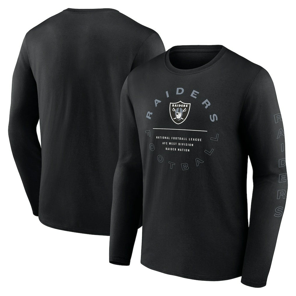 Las Vegas Raiders Stat Sheet Long Sleeve T-Shirt - Black T-shirts