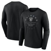 Las Vegas Raiders Stat Sheet Long Sleeve T-Shirt - Black T-shirts