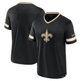 New Orleans Saints Stripe Stacking T-Shirt - Black T-shirts