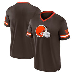Cleveland Browns Stripe Stacking T-Shirt - Brown T-shirts