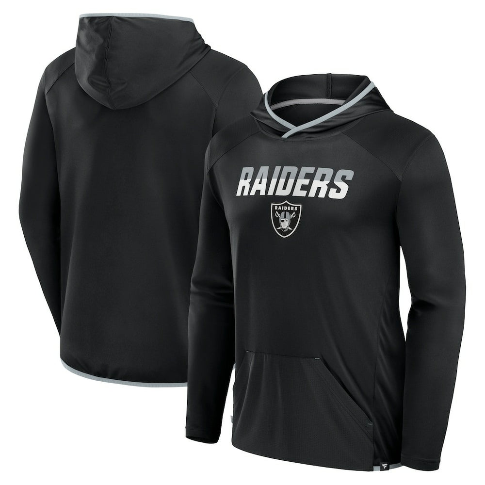 Las Vegas Raiders Transitional Defender Hoodie Long Sleeve T-Shirt - Black Hoodies