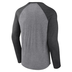 Jacksonville Jaguars Tri-Blend Raglan Long Sleeve T-Shirt - Heather Gray/Charcoal T-shirts