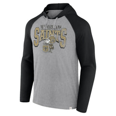 New Orleans Saints Under Center Long Sleeve Hoodie T-Shirt - Gray/Black Hoodies