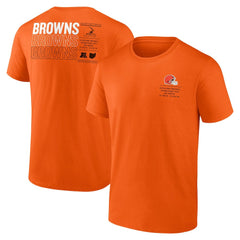Cleveland Browns Repeat Stats T-Shirt - Orange T-shirts
