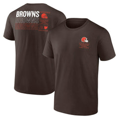 Cleveland Browns Repeat Stats T-Shirt - Brown T-shirts