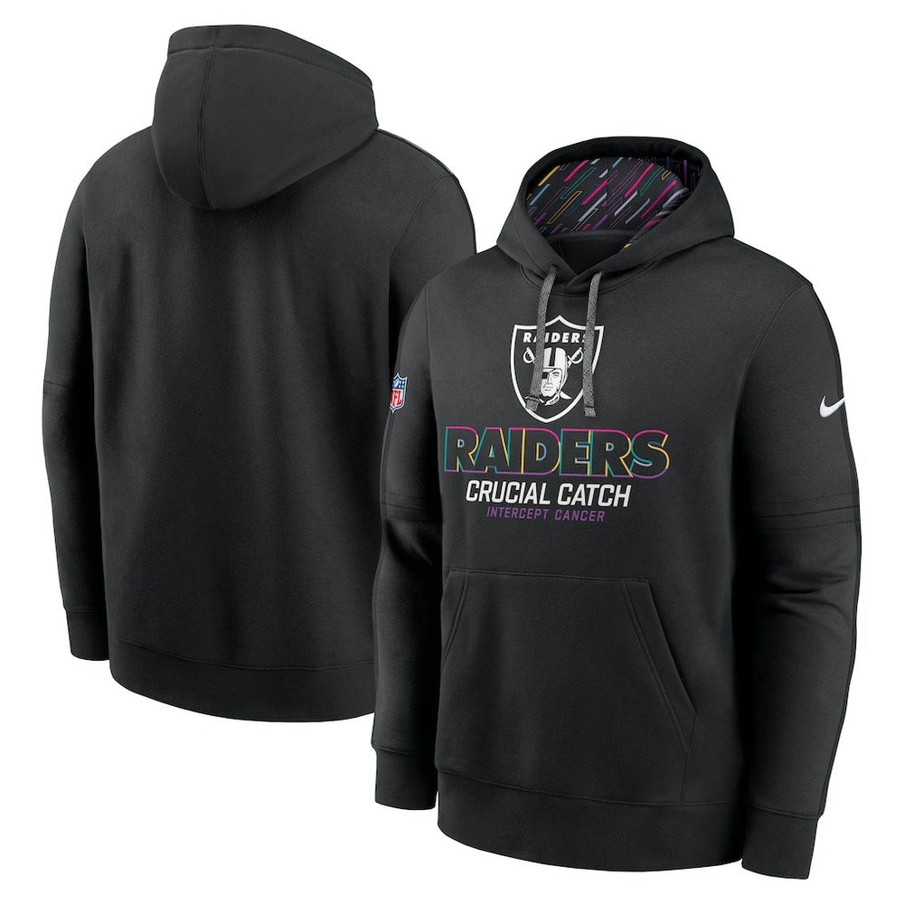 Las Vegas Raiders 2024 NFL Crucial Catch Club Pullover Hoodie - Black Hoodies