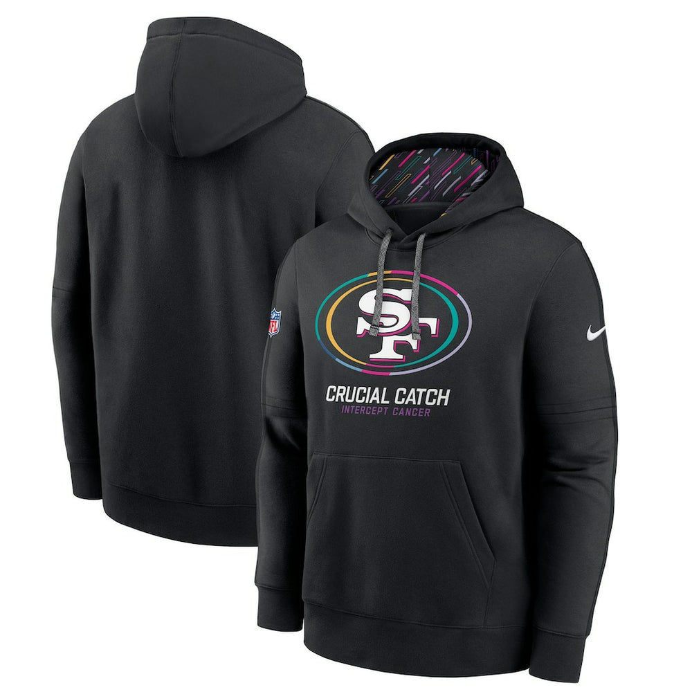 San Francisco 49ers 2024 NFL Crucial Catch Big & Tall Club Pullover Hoodie - Black Hoodies