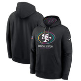 San Francisco 49ers 2024 NFL Crucial Catch Big & Tall Club Pullover Hoodie - Black Hoodies