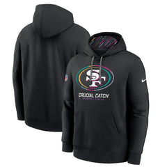 San Francisco 49ers 2024 NFL Crucial Catch Big & Tall Club Pullover Hoodie - Black Hoodies