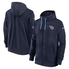 Tennessee Titans 2024 Sideline Club Full-Zip Hoodie - Navy Hoodies