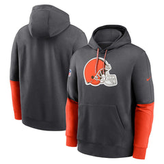 Cleveland Browns 2024 Sideline Club Pullover Hoodie - Anthracite Hoodies