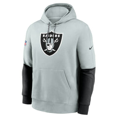 Las Vegas Raiders 2024 Sideline Club Pullover Hoodie - Silver Hoodies