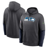 Seattle Seahawks 2024 Sideline Club Pullover Hoodie - Anthracite Hoodies