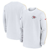 Kansas City Chiefs 2024 Sideline Coaches Long Sleeve Top - White Tops