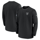 Las Vegas Raiders 2024 Sideline Coaches Long Sleeve Top - Black Tops