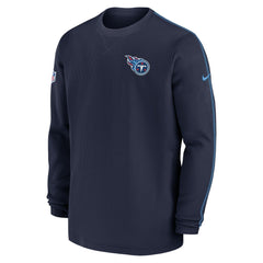 Tennessee Titans 2024 Sideline Coaches Long Sleeve Top - Navy Tops