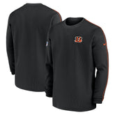 Cincinnati Bengals 2024 Sideline Coaches Long Sleeve Top - Black Tops