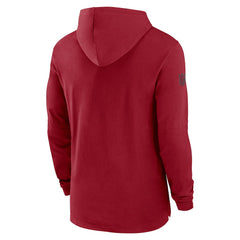 Arizona Cardinals 2024/25 Sideline Performance Long Sleeve Hoodie T-Shirt - Cardinal Hoodies