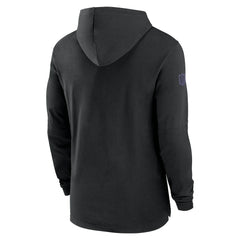 Baltimore Ravens 2024/25 Sideline Performance Long Sleeve Hoodie T-Shirt - Black Hoodies