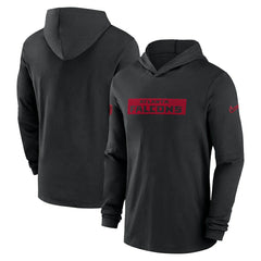 Atlanta Falcons 2024/25 Sideline Performance Long Sleeve Hoodie T-Shirt - Black Hoodies