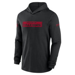 Atlanta Falcons 2024/25 Sideline Performance Long Sleeve Hoodie T-Shirt - Black Hoodies