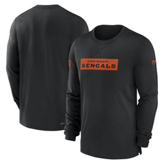 Cincinnati Bengals Sideline Player Performance Long Sleeve T-Shirt - Black T-shirts