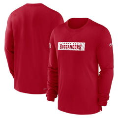 Tampa Bay Buccaneers Sideline Player Performance Long Sleeve T-Shirt - Red T-shirts