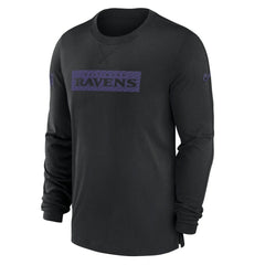 Baltimore Ravens Sideline Player Performance Long Sleeve T-Shirt - Black T-shirts