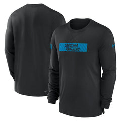 Carolina Panthers Sideline Player Performance Long Sleeve T-Shirt - Black T-shirts