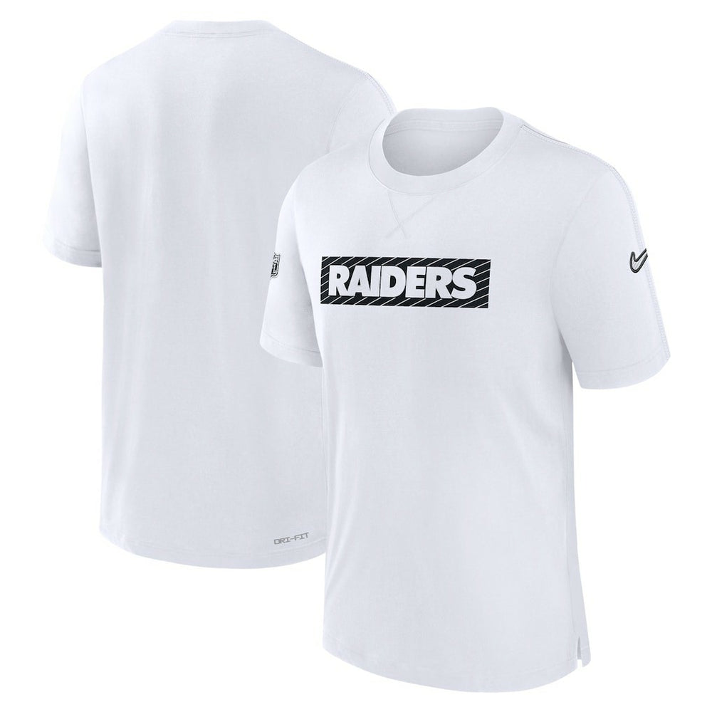 Las Vegas Raiders Sideline Player Performance T-Shirt - White T-shirts