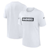 Las Vegas Raiders Sideline Player Performance T-Shirt - White T-shirts