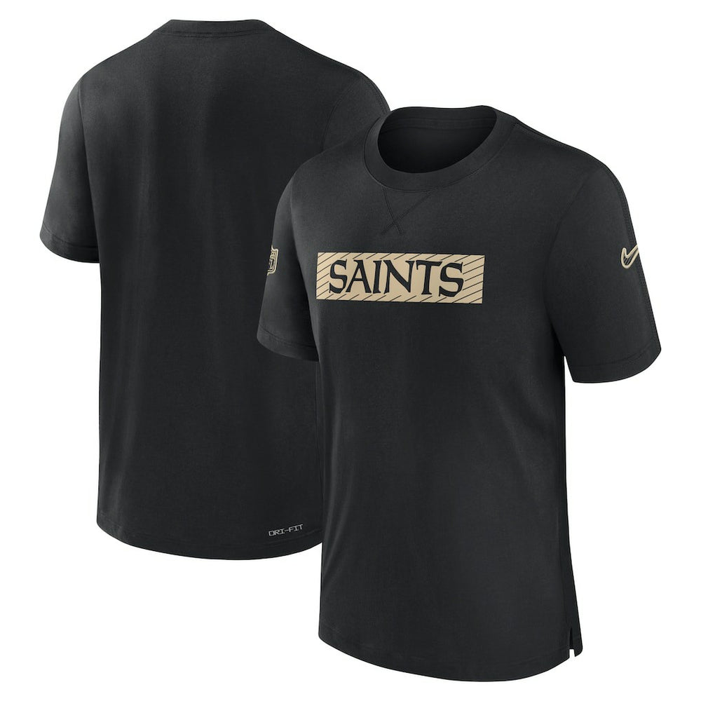New Orleans Saints Sideline Player Performance T-Shirt - Black T-shirts