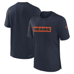 Chicago Bears Sideline Player Performance T-Shirt - Navy T-shirts