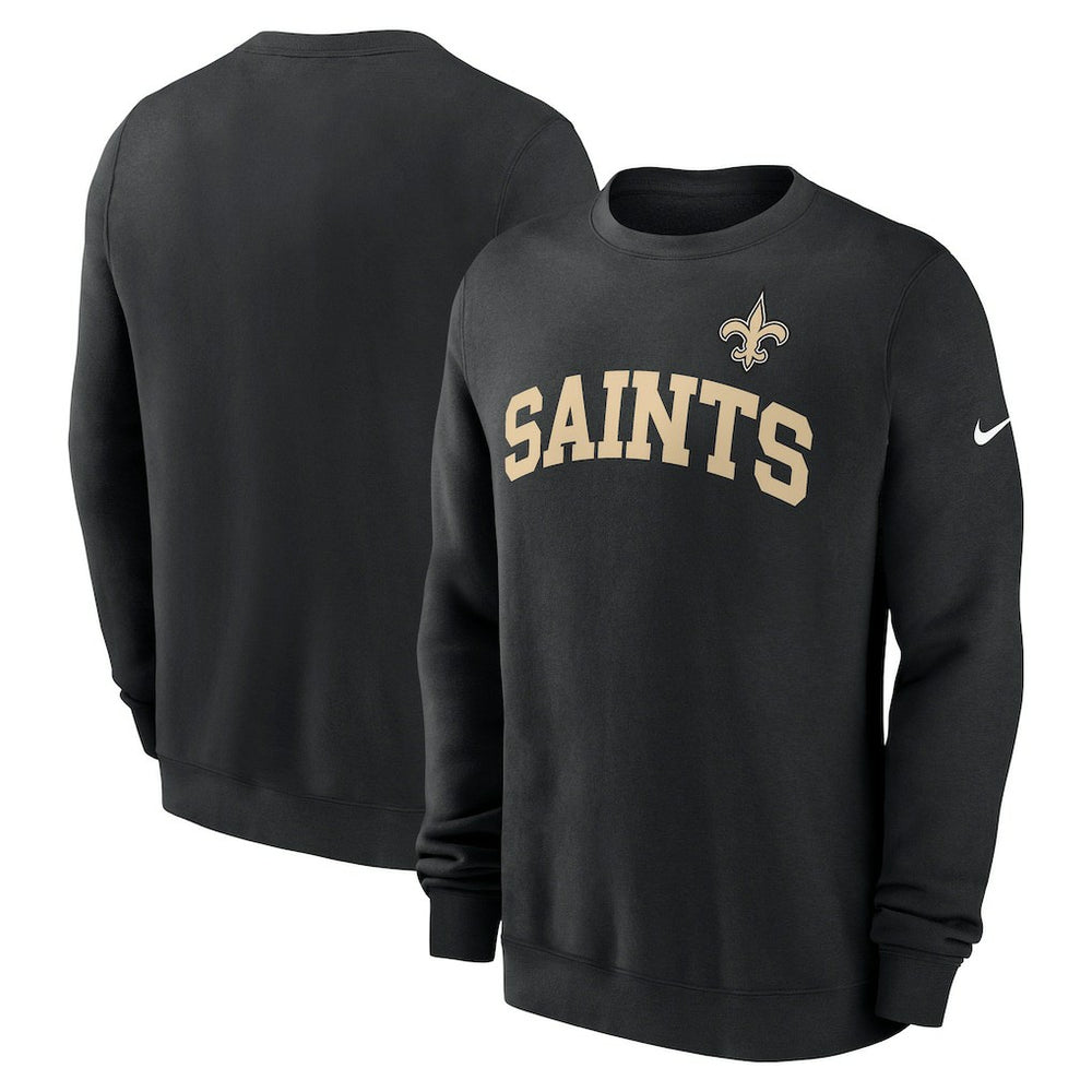 New Orleans Saints Club Pullover Sweatshirt - Black Pullover