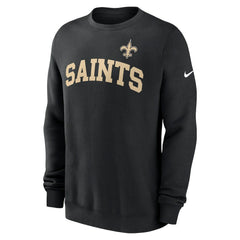New Orleans Saints Club Pullover Sweatshirt - Black Pullover