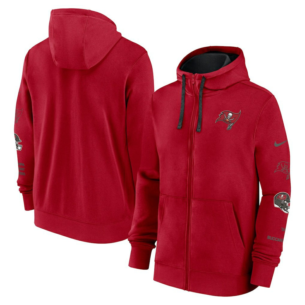 Tampa Bay Buccaneers Primetime Club Full-Zip Hoodie - Red Hoodies