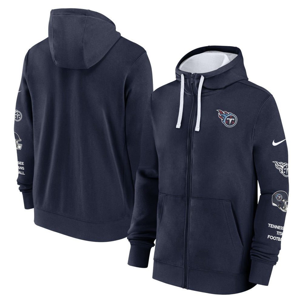 Tennessee Titans Primetime Club Full-Zip Hoodie - Navy Hoodies