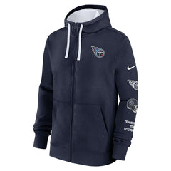 Tennessee Titans Primetime Club Full-Zip Hoodie - Navy Hoodies
