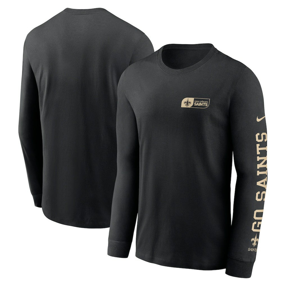 New Orleans Saints All Out Long Sleeve T-Shirt - Black T-shirts