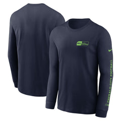 Seattle Seahawks All Out Long Sleeve T-Shirt - College Navy T-shirts