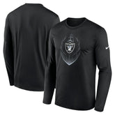 Las Vegas Raiders Icon Legend Performance Long Sleeve T-Shirt - Black T-shirts