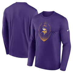 Minnesota Vikings Icon Legend Performance Long Sleeve T-Shirt - Purple T-shirts