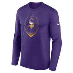 Minnesota Vikings Icon Legend Performance Long Sleeve T-Shirt - Purple T-shirts