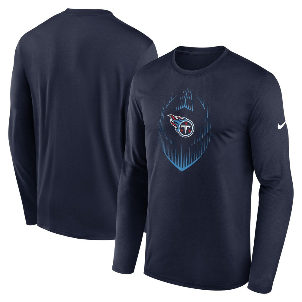 Tennessee Titans Icon Legend Performance Long Sleeve T-Shirt - Navy T-shirts
