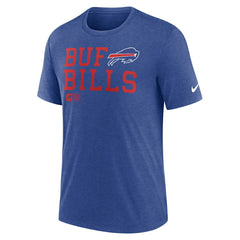 Buffalo Bills Overlap Lockup Tri-Blend T-Shirt - Royal T-shirts