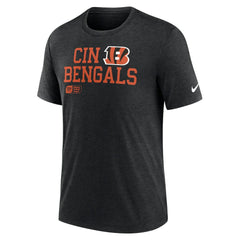 Cincinnati Bengals Overlap Lockup Tri-Blend T-Shirt - Black T-shirts