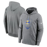 Los Angeles Rams Icon Performance Pullover Hoodie - Heather Gray Hoodies