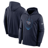 Tennessee Titans Icon Performance Pullover Hoodie - Navy Hoodies