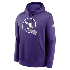 Minnesota Vikings Rewind Club Logo Pullover Hoodie - Purple Hoodies